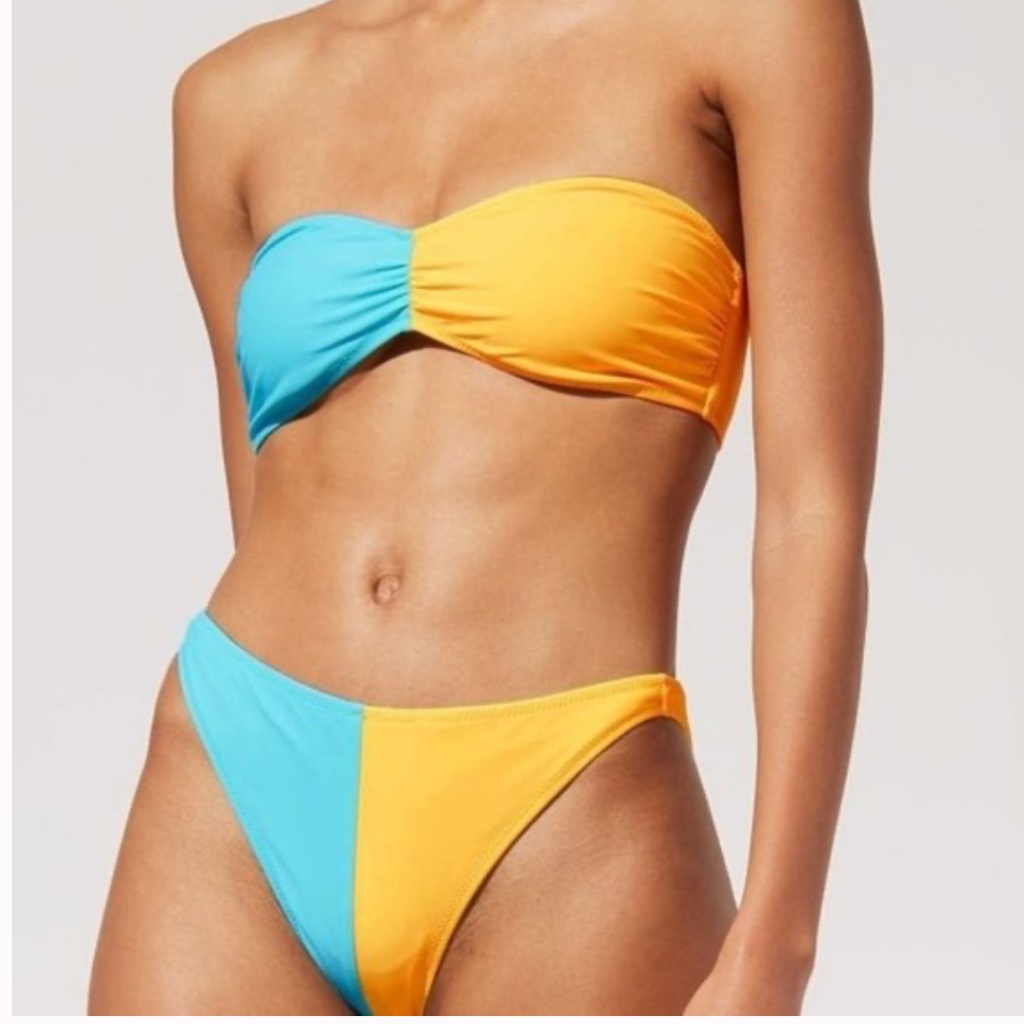 Solid Striped Two Piece